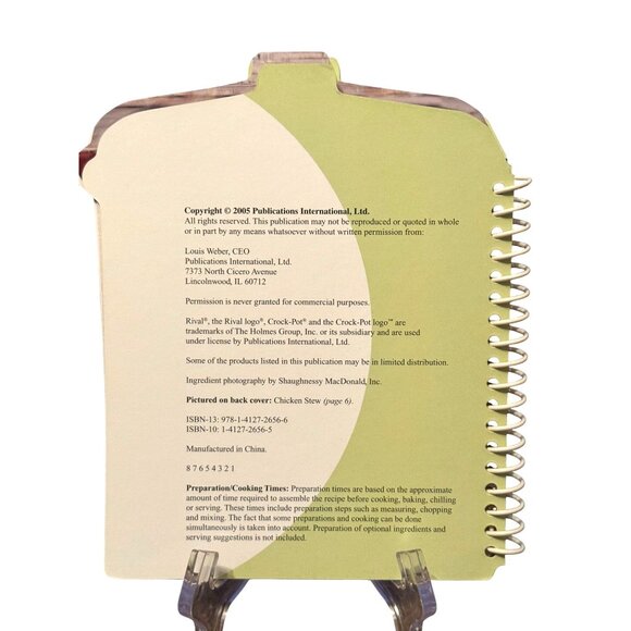 Rival Crock-Pot Slow Cooker Recipes Cookbook Spiral Bound - Picture 5 of 7